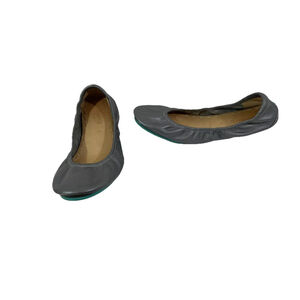 Tieks by Gavrieli Gray Pewter Leather Foldable Ballet Slip On Flats Size 8
